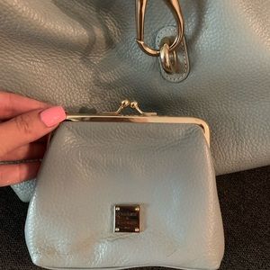 Blue DB purse with matching coin purse